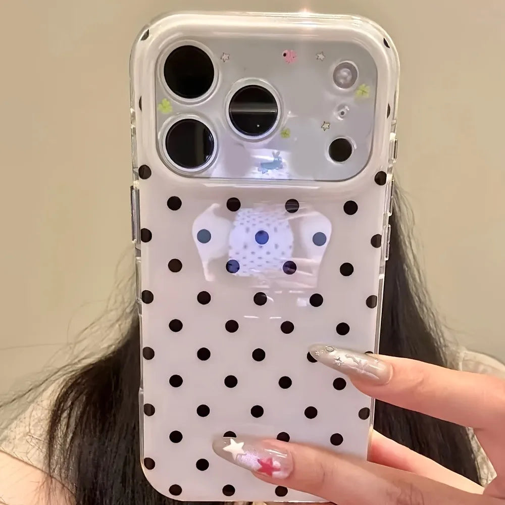 Minimalist polka dot shockproof phone case for iPhone Pro Max by HSF Marketplace