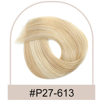 Straight clip-in ponytail human hair extensions, 100g wrap-around ponytail for women in natural hair color