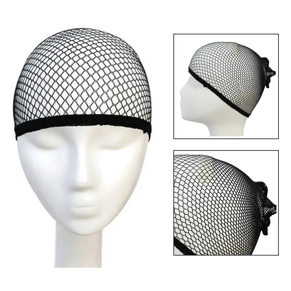 2026 1/2/5/8Pcs High-Quality Stretchable Elastic Hairnets Black Wig Making Cap Cool Cosplay Weaving Hair Net Stretch Hairnets