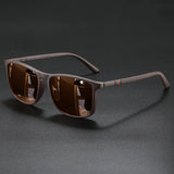 Luxury square vintage polarized cycling sunglasses with UV400 protection, suitable for men and women, ideal for travel and outdoor activities.