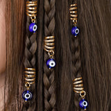 Evil eye braid hair rings set with five vintage-style hair accessories from HSF Marketplace