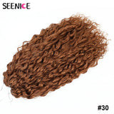 Jessica Synthetic Hair Deep Wave Twist Crochet Hair Braid Afro Curl Ombre Blonde Pink Deep Wavy Braiding Hair Extension ForWomen