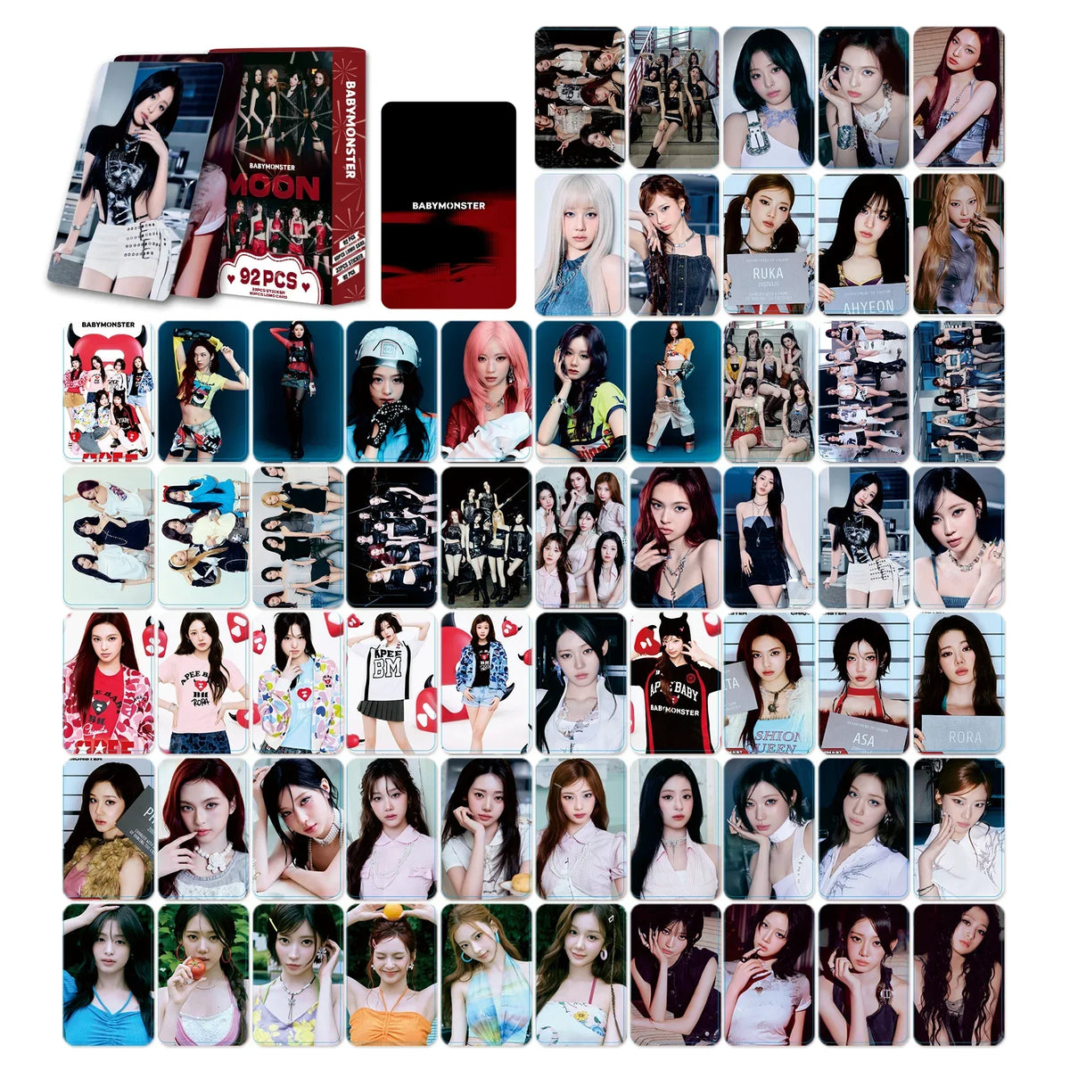 BAEMON Kpop photo card collection with stickers, 92-piece K-culture merch set by HSF Marketplace