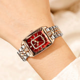 BINBOND Zircon Luxury Reloj Original Waterproof Sturdy Auto Date Women's Watches Ladies Wristwatch Quartz Watch For Women