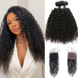 100% Virgin Burmese Curly Hair With 4x4 HD Lace Closure Highlight Kinky Curly With Closure Blonde Ombre Jerry Curly With Closure