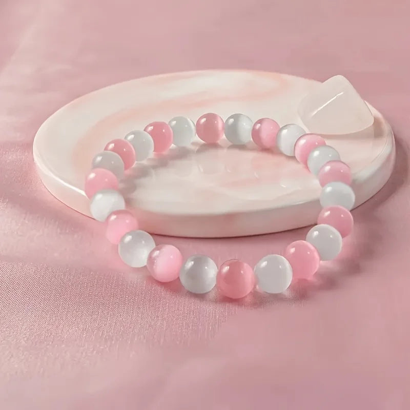 Love Magic Bracelet Y2KCute Cat Eye Handmade Beads Prosperity and Love & Show Love Chakra Jewelry Elegant Bohemian-style Jewelry