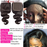 15A Double Drawn Human Hair Bundle And Closure 100% Raw Human Hair Body Wave Human Hair Bundles With 4X4 Lace Closure 5X5/2X6