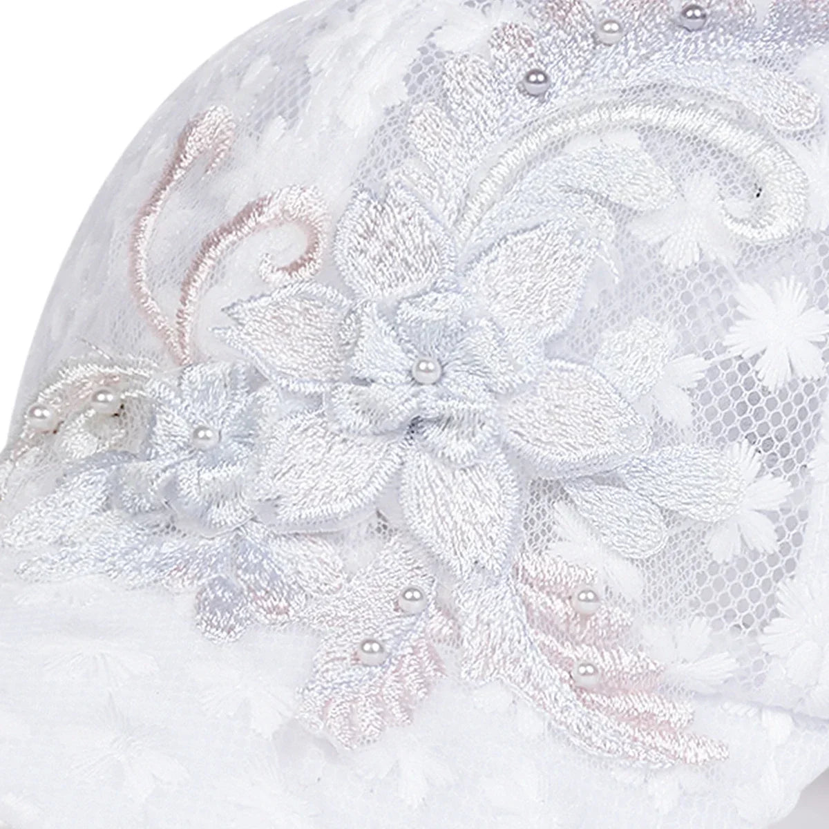 Unisex Lace Flower Embroidery Breathable Baseball Net Caps Spring and Summer Outdoor Adjustable Casual Hats Sunscreen Hat