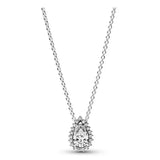 Silver heart pendant necklace with zircon accents, perfect for women's jewelry and DIY charm bead designs.