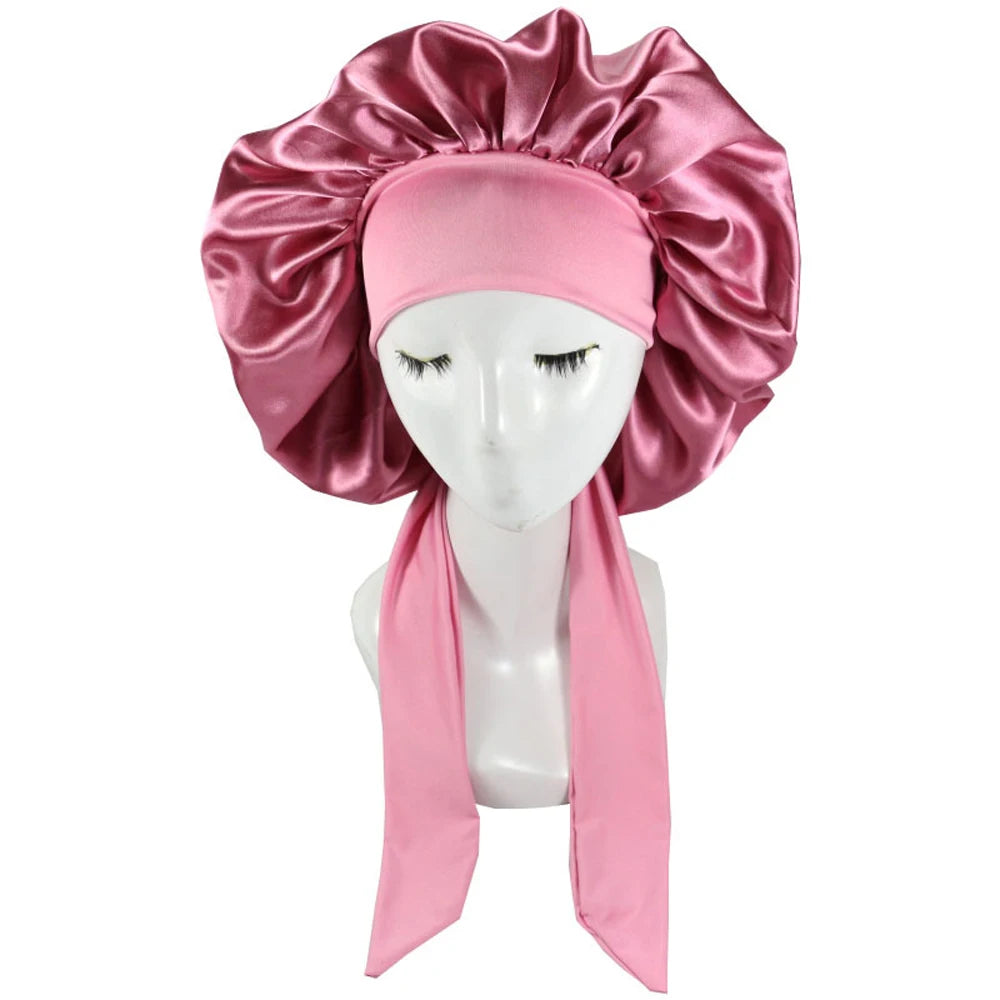 HSF Marketplace satin sleep cap for hair care, soft stylish nightwear bonnet for protecting hair overnight