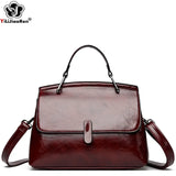 Elegant women's leather handbag from HSF Marketplace featuring a small shoulder bag design with a crossbody strap and stylish details.