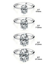 925 Sterling Silve Gorgeous Shiny 1-8CT Zircon Oval Stone Ring For Women Engagement Wedding Luxury High Quality Fine Jewelry