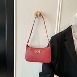 Ladies bow design underarm shoulder handbag by HSF Marketplace, stylish and functional purse for everyday commute.