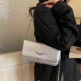 Small square women's crossbody bag with retro chain design, by HSF Marketplace