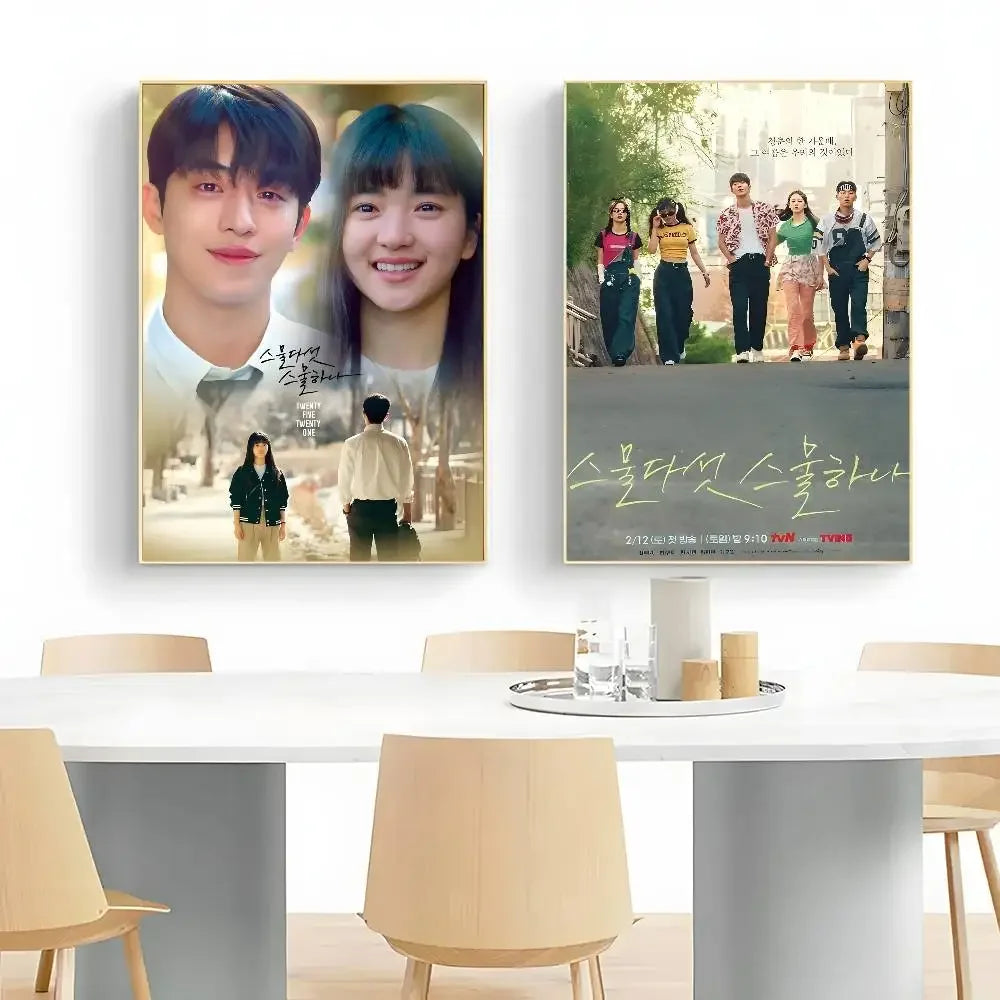 Korean anime poster for home decor featuring Twenty Five Twenty One, HSF Marketplace K-culture merch