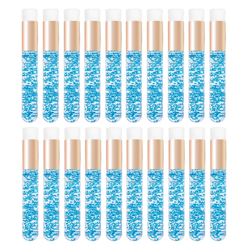 Set of 20 crystal eyelash cleaning brushes for false eyelashes and eyelash extensions, ideal for makeup and lash care.