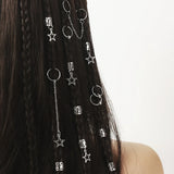 30-piece star dreadlock hair braid cuffs, metal hair accessories for styling braids and locs