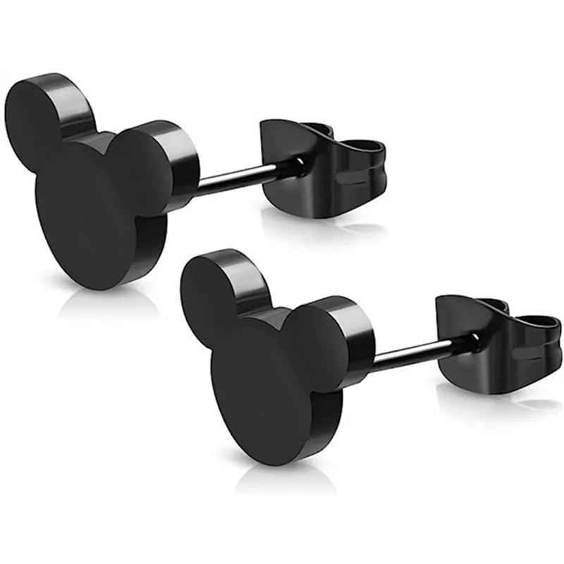 Cute mouse stud earrings for kids and teens, stainless steel jewelry by HSF Marketplace