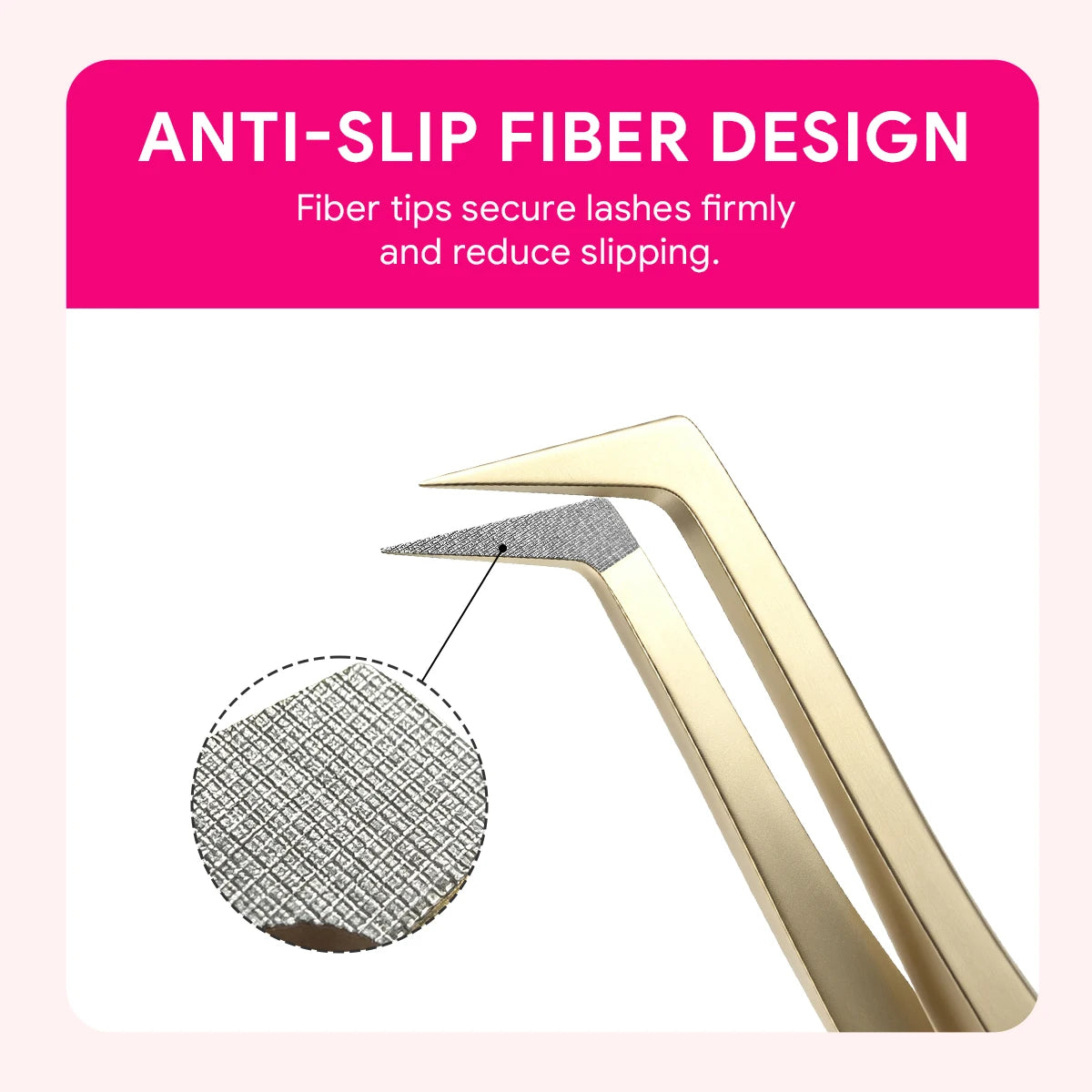 HSF Marketplace KIKIROSE stainless steel lash applicator tweezers for false eyelash extensions and cluster lashes salon makeup tool