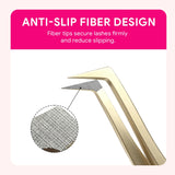 HSF Marketplace KIKIROSE stainless steel lash applicator tweezers for false eyelash extensions and cluster lashes salon makeup tool