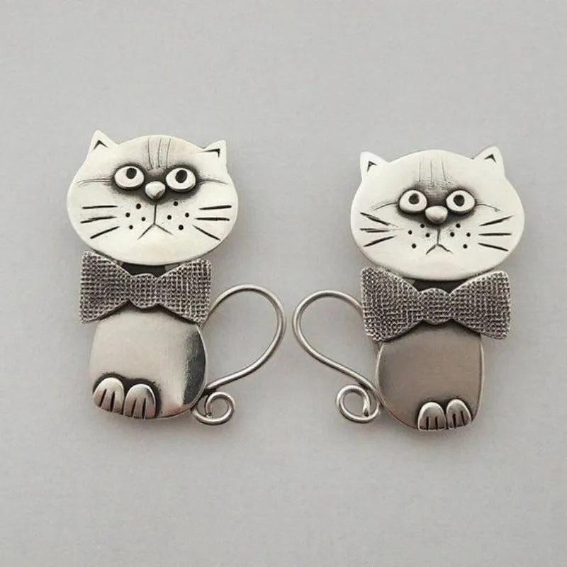 Cute cat earrings, holiday jewelry for women's holiday