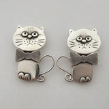 Cute cat earrings, holiday jewelry for women's holiday