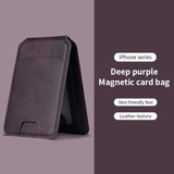 Magnetic leather wallet case for iPhone 16, 15, 14 and 13 Pro Max in black, featuring card slots