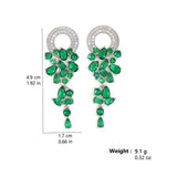 Elegant blue cubic zirconia drop earrings for women by HSF Marketplace