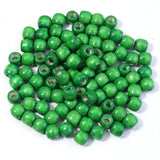 50-100Pcs Natural Wooden Beads Colorful Barrel Shaped Wood Beads Big Hole Loose Beads For Jewelry Making DIY Hair Accessories