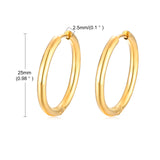 Stainless steel twist circle hoop earrings for women by HSF Marketplace