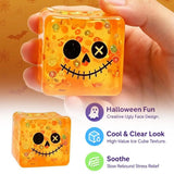 2026 New Luminous Halloween Spooky Squishy Cubes, Cartoon Characters Soft Squeeze ASMR Decompression Party Favor Gifts