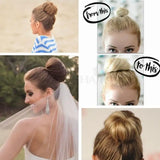 Brown-blonde 6-inch human hair drawstring bun wig ponytail hairpiece for thinner hair by HSF Marketplace