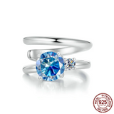 925 sterling silver moissanite earrings for non-pierced ears, HSF Marketplace jewelry in a delicate design