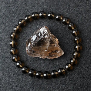 Natural Crystal Stone Bead Bracelet, Gemstone Stretch Jewelry for Women and Men
