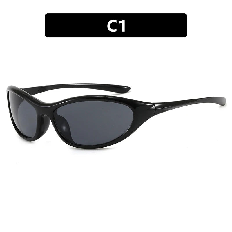 HSF Marketplace cat-eye sunglasses for women with UV protection, high-end cycling sports sunglasses in Y2K style.