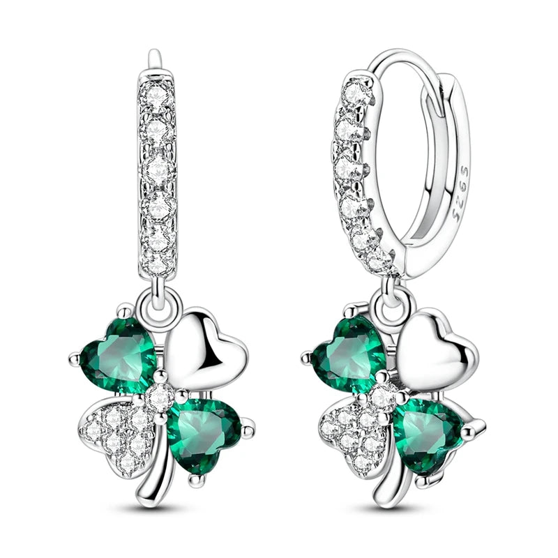 Hypoallergenic CZ zircon hoop earrings in 925 sterling silver by HSF Marketplace