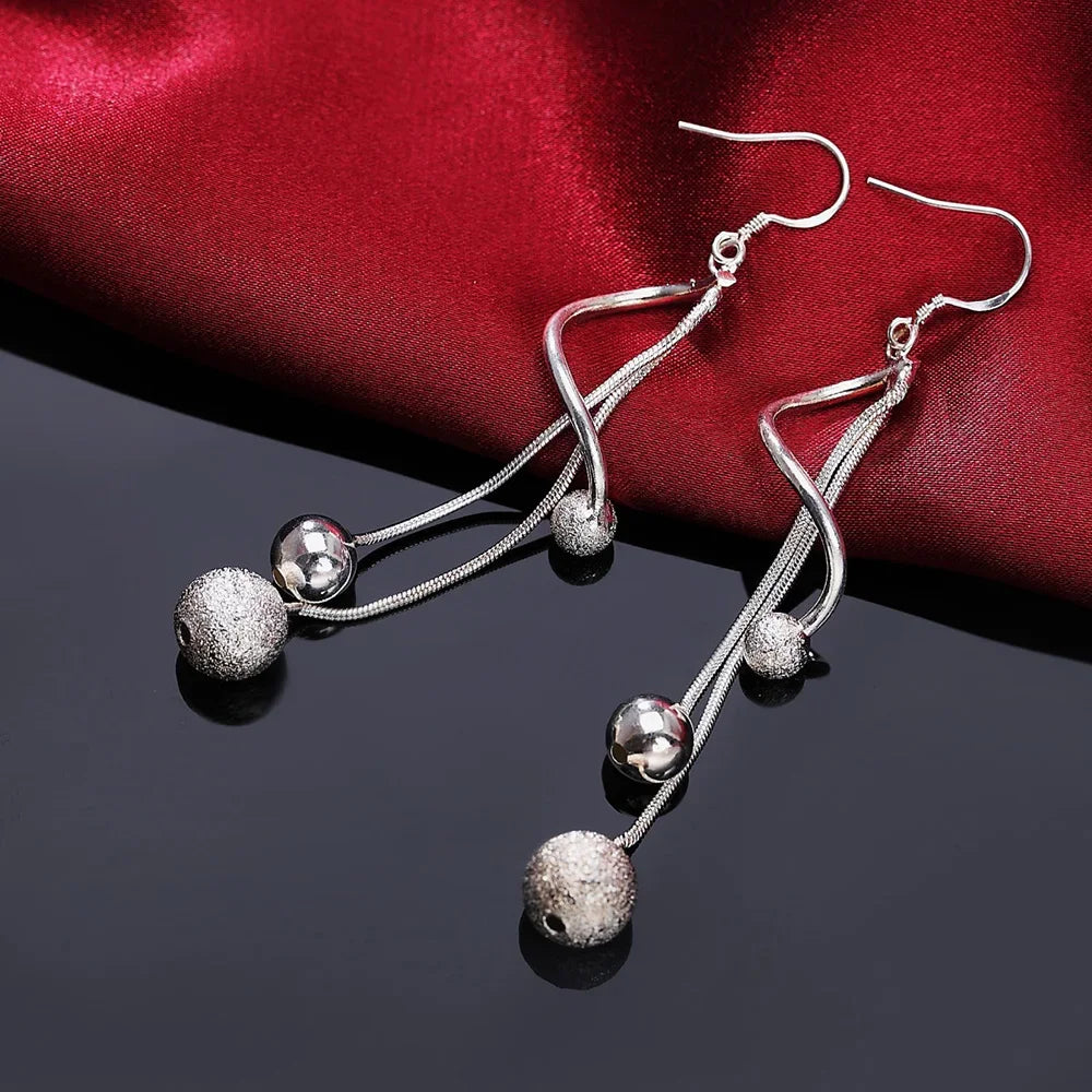 925 sterling silver hoop earrings for women, trendy elegant jewelry by HSF Marketplace