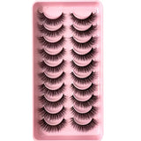 HSF Marketplace 3D faux mink hair false eyelashes, 10 pairs of fluffy lashes in assorted styles
