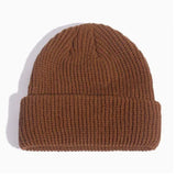 Unisex knitted beanie hat in a soft winter design, HSF Marketplace women's hat viewed against a plain background
