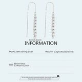 Sterling silver dangle drop earrings for women by HSF Marketplace, featuring a trendy dangling design