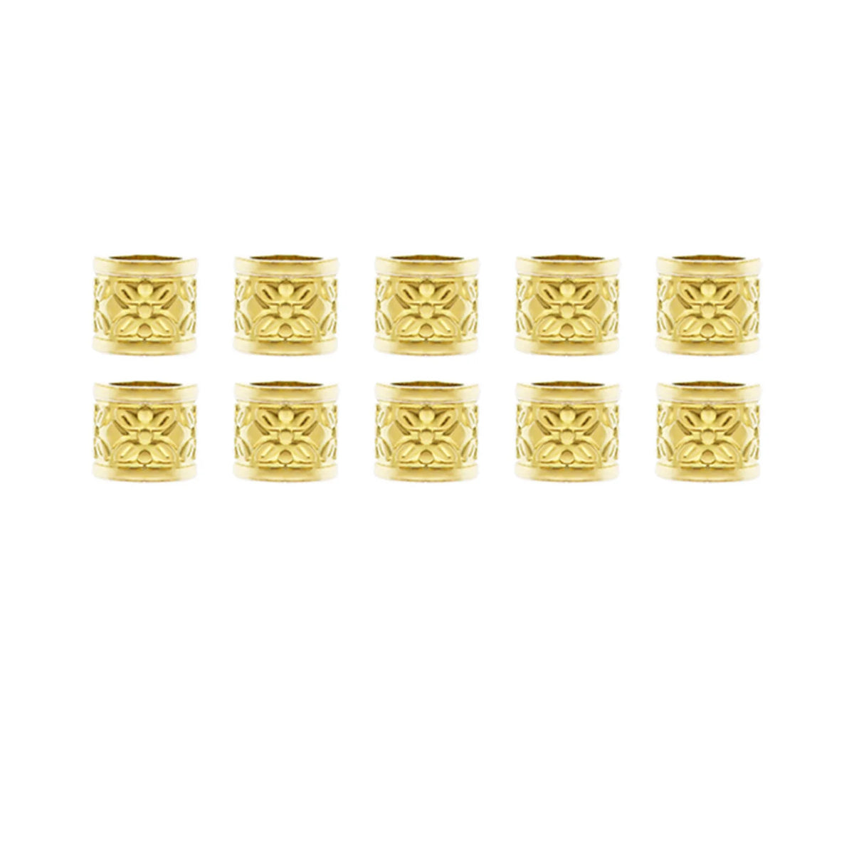 10Pcs/20Pcs Hair Ring Dreadlocks Beads Hair Braid Rings Clips Dread Locks Hair Braiding Metal Cuffs Decoration Accessories Men