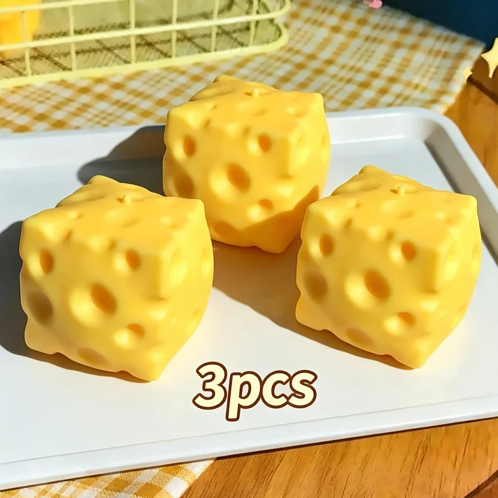 2026 Needoh Squishy Square Cheese Squeeze Toys Slow Rebound Stress Relief Sensory Toy Soft Butter Cheese Party Toy New