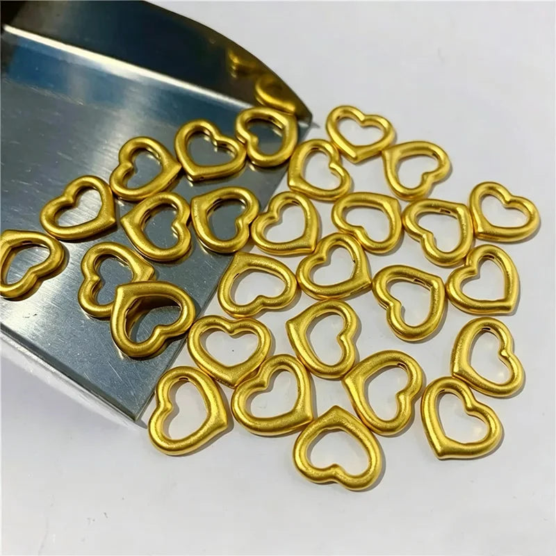 Pure 24K gold heart pendant necklace for women, elegant jewelry gift for Valentine's Day