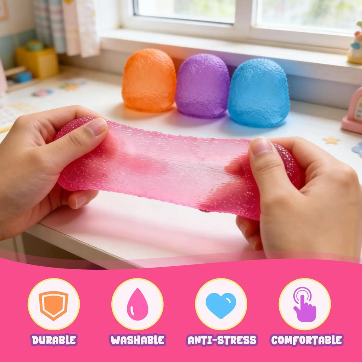 Gumdrops stress ball fidget toys by HSF Marketplace for sensory play and anxiety relief