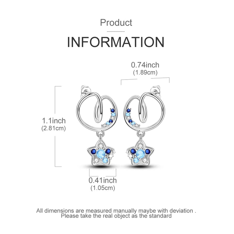 925 sterling silver hoop earrings with night sky gemstones by HSF Marketplace