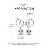 925 sterling silver hoop earrings with night sky gemstones by HSF Marketplace