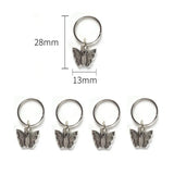 5pcs/bag Hair Braid Bead Butterfly Dreadlock Beads Ring Braiding Hair Sparkly Hair Styling Tool Bohemian Braid Hairs Accessories
