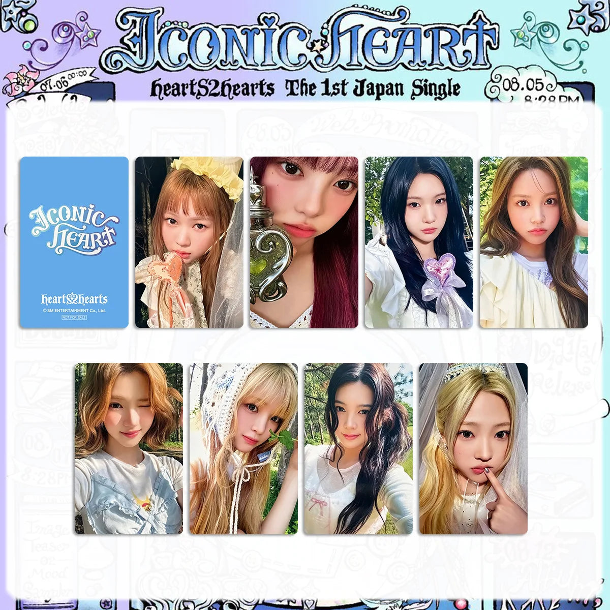 Hearts2Hearts KPOP LOMO photo cards by HSF Marketplace for fans and collectors