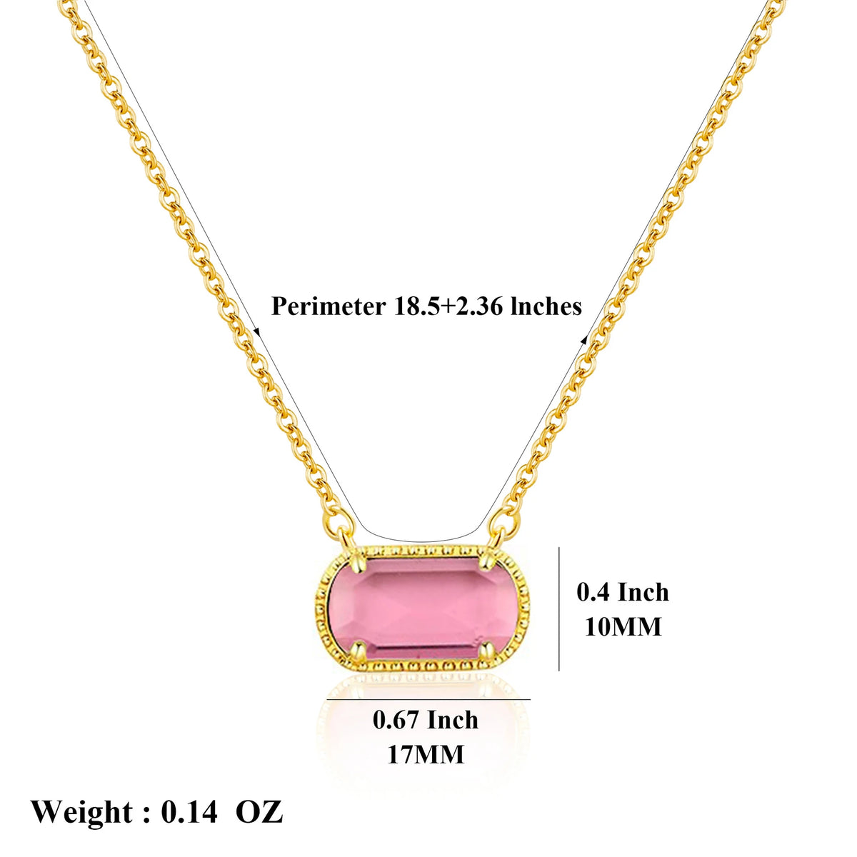 Women's vintage birthstone necklace with stainless steel pendant by HSF Marketplace