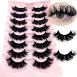 3D faux mink hair false eyelashes, 10 pairs of fluffy HSF Marketplace lashes